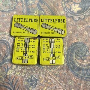 Littelfuse Tins, Vintages Fuses Vary In Type And Condition See Photos Lot Of 4